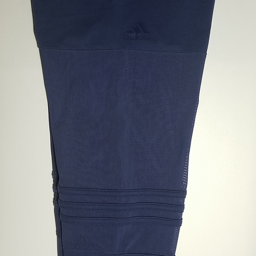 adidas Blue Mesh Tights - Picture 4 of 7